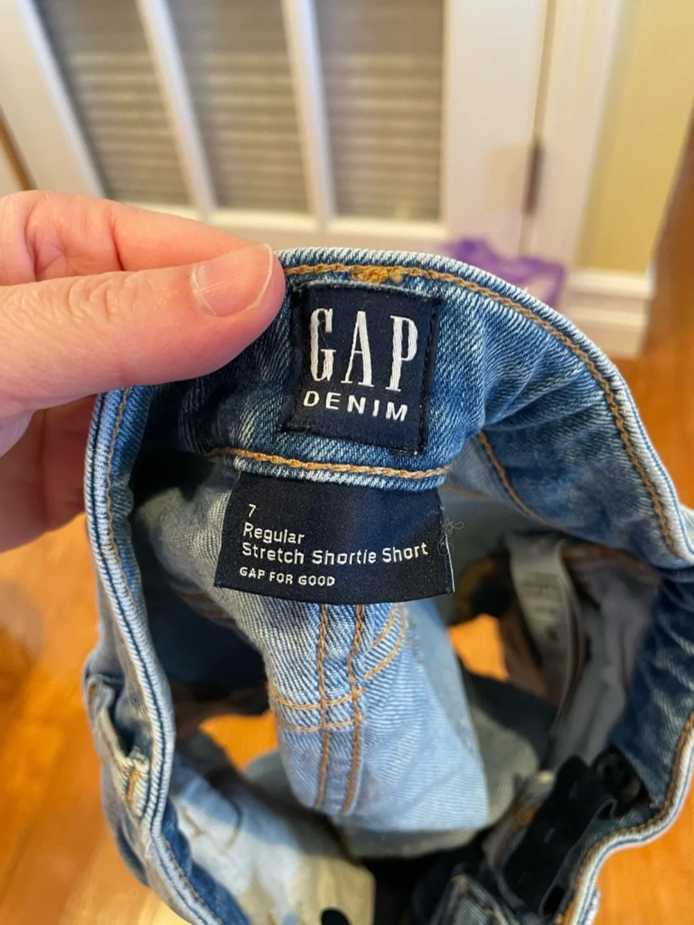 GAP Light Blue Denim Girls' Shorts with Fun Patches